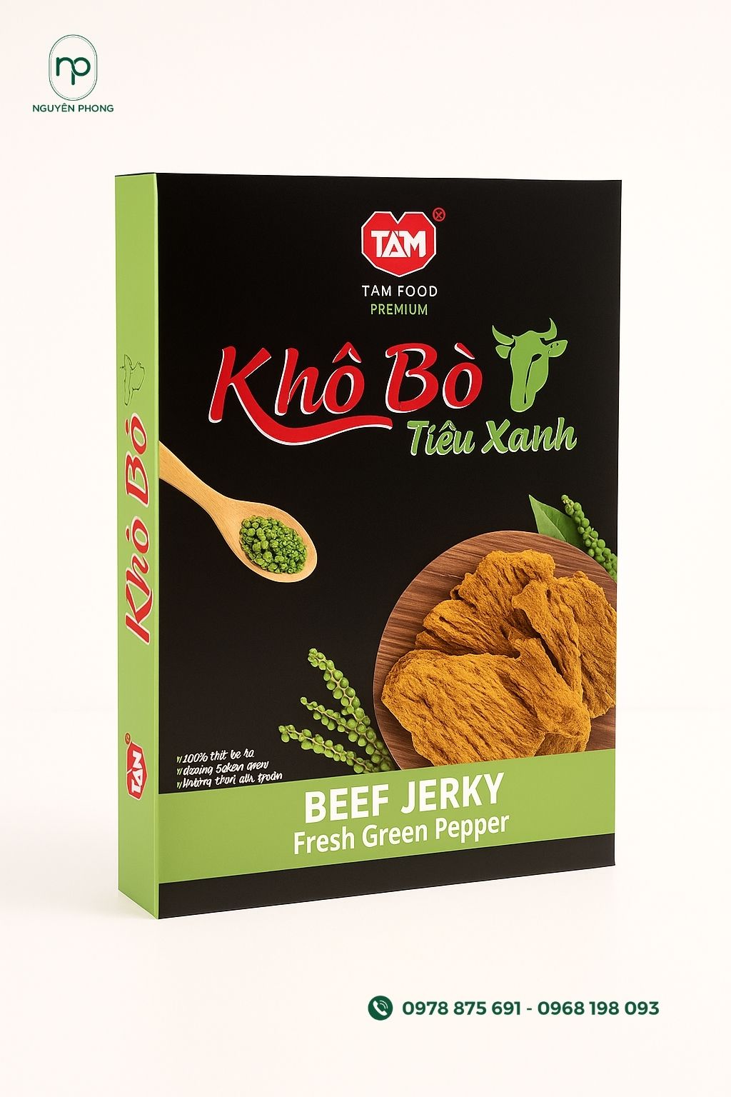 Hộp khô bò nắp gài